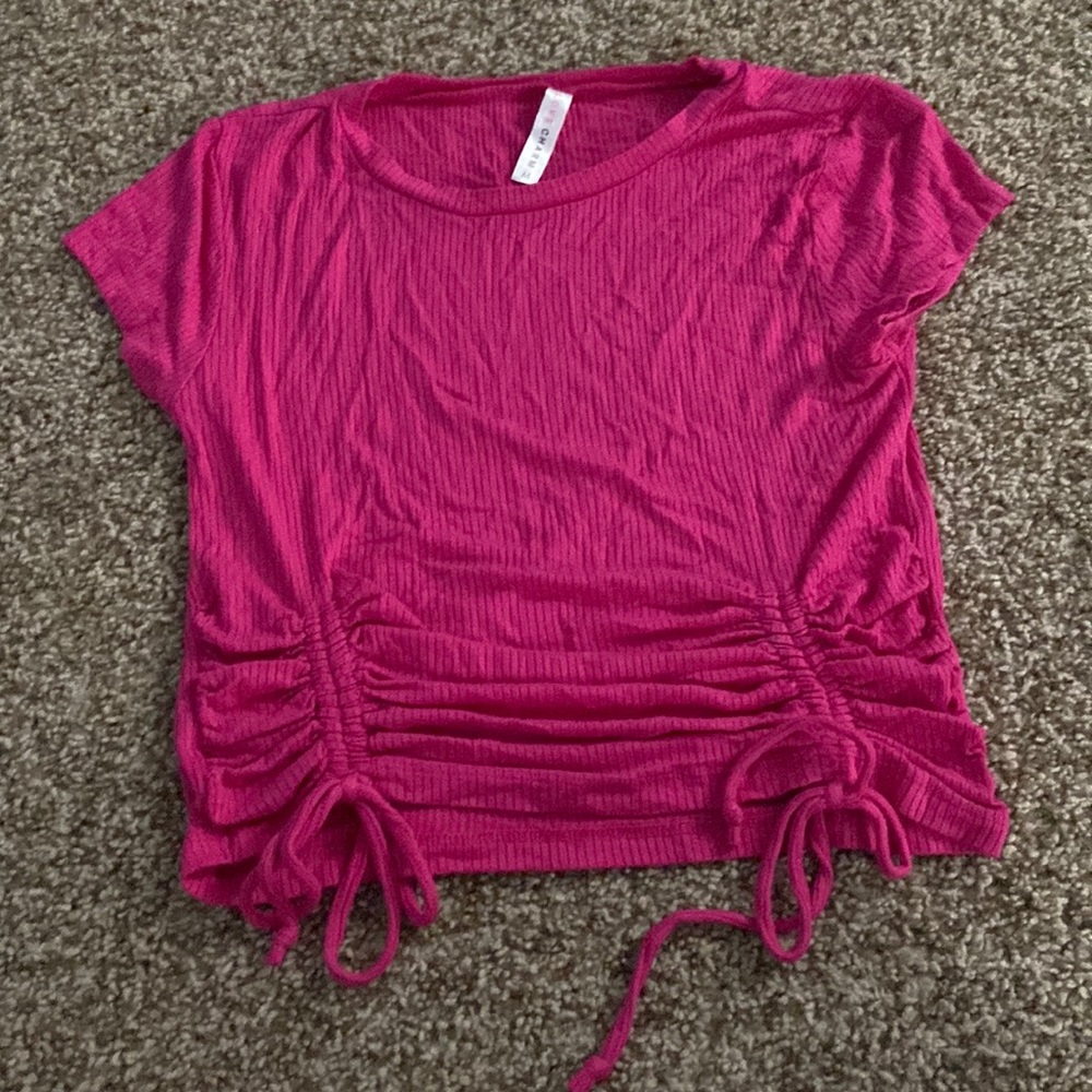 LOVE CHARM pink fitten tee, size M